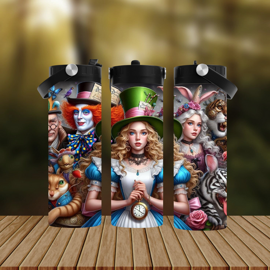 CUSTOMIZABLE ALICE IN WONDERLANDS HOT AND COLD TUMBLER
