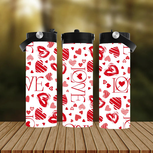 CUSTOMIZABLE LOVE HEARTS HOT AND COLD TUMBLERS - Crazy Kat Design Co