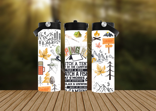 CUSTOMIZABLE CAMPING VIBES HOT AND COLD TUMBLER