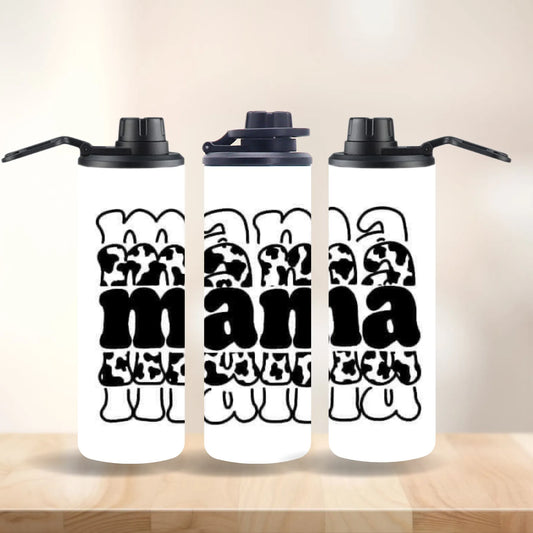 CUSTOMIZABLE MAMA COW PRINT HOT AND COLD TUMBLER - Crazy Kat Design Co