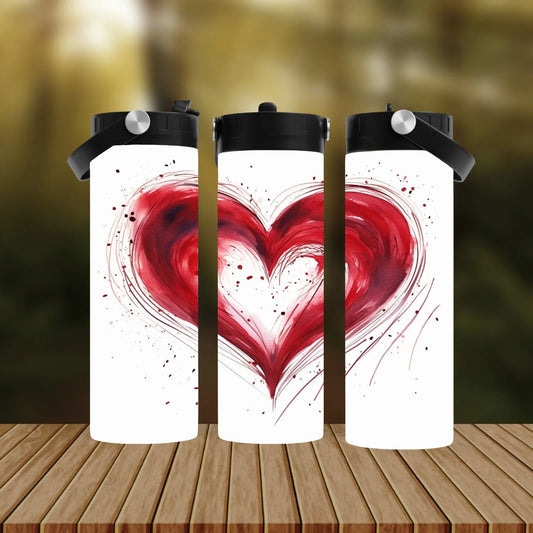 CUSTOMIZABLE HEARTS HOT AND COLD TUMBLERS - Crazy Kat Design Co