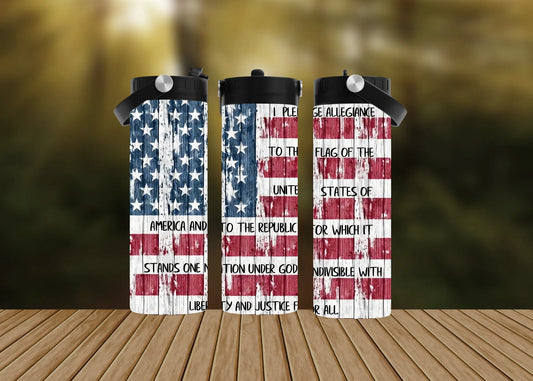 CUSTOMIZABLE PLEDGE OF ALLEGIANCE HOT AND COLD TUMBLERS - Crazy Kat Design Co