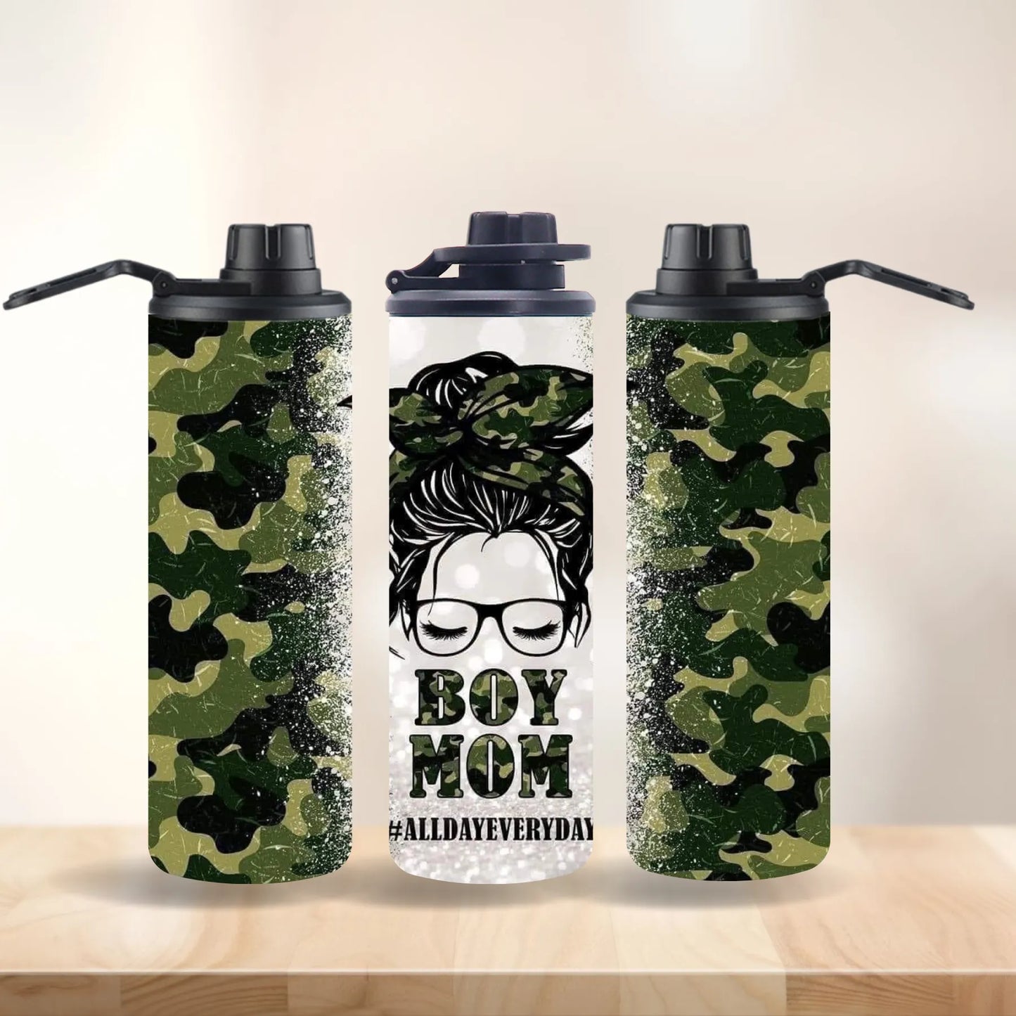 CUSTOMIZABLE BOY MOM HOT AND COLD TUMBLER - Crazy Kat Design Co