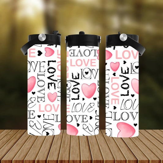 CUSTOMIZABLE LOVE HEARTS HOT AND COLD TUMBLERS - Crazy Kat Design Co