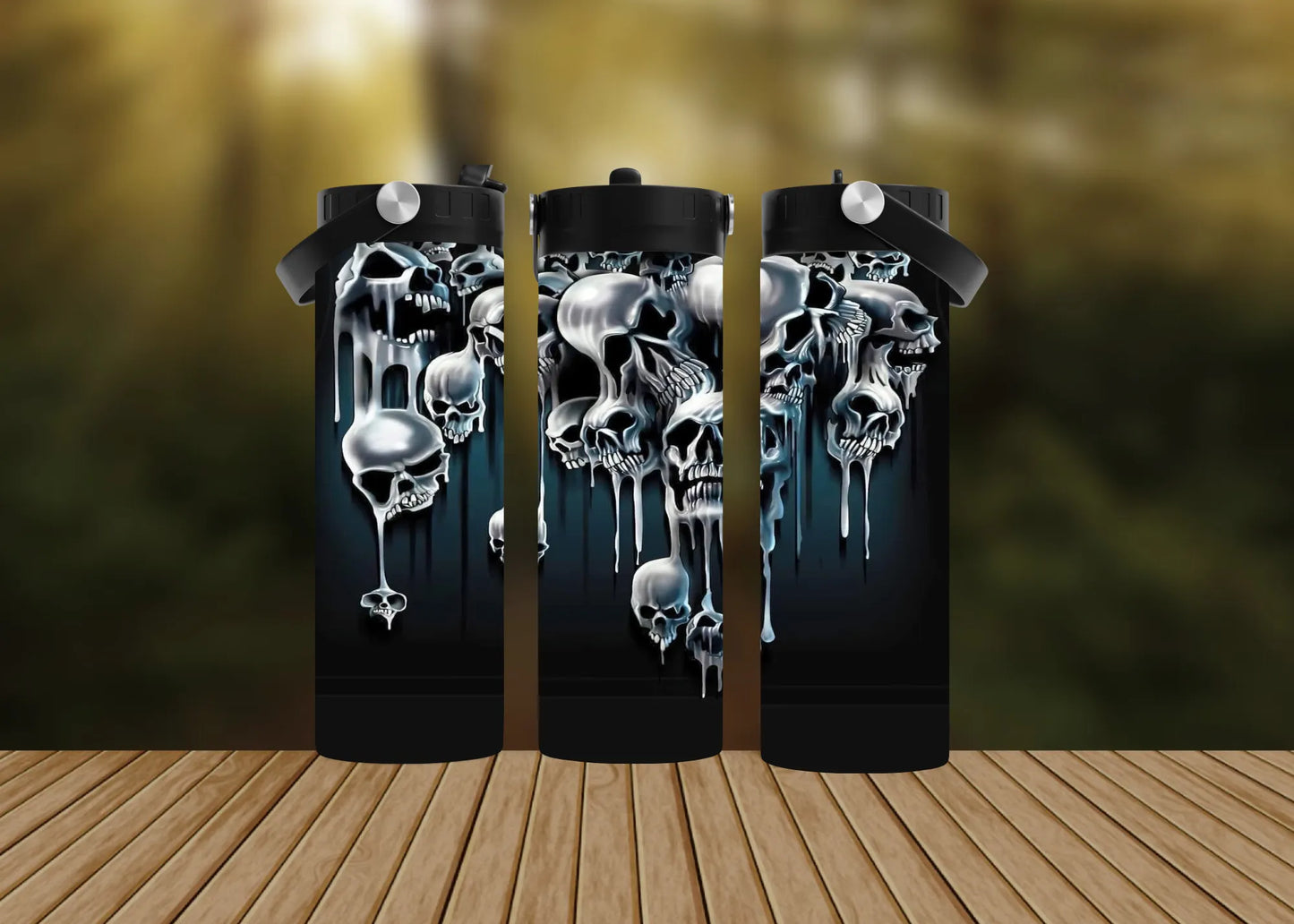 CUSTOMIZABLE DRIPPING SKULLS HOT AND COLD TUMBLERS - Crazy Kat Design Co