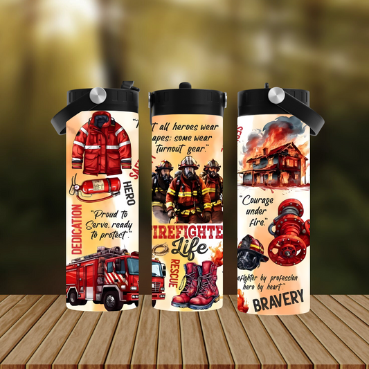 CUSTOMIZABLE FIREFIGHTER HOT AND COLD TUMBLER