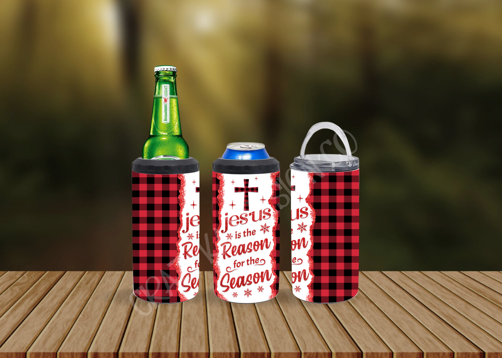 CUSTOMIZABLE JESUS IS THE REASON FOR THE SEASON HOT AND COLD TUMBLERS - Crazy Kat Design Co