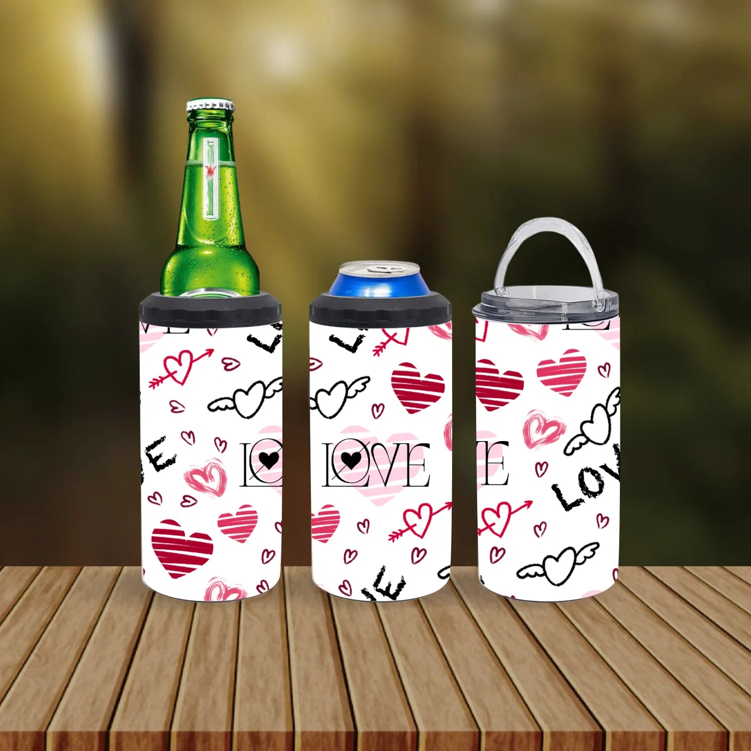 CUSTOMIZABLE LOVE HEARTS HOT AND COLD TUMBLERS - Crazy Kat Design Co