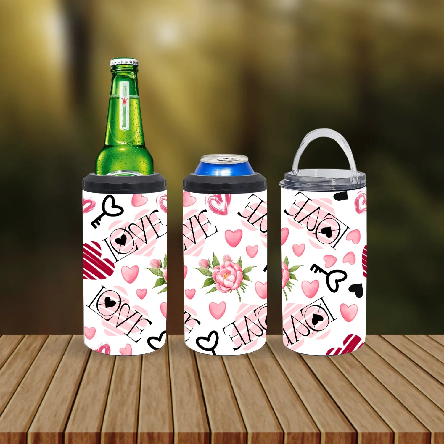 CUSTOMIZABLE LOVE HEARTS HOT AND COLD TUMBLERS - Crazy Kat Design Co