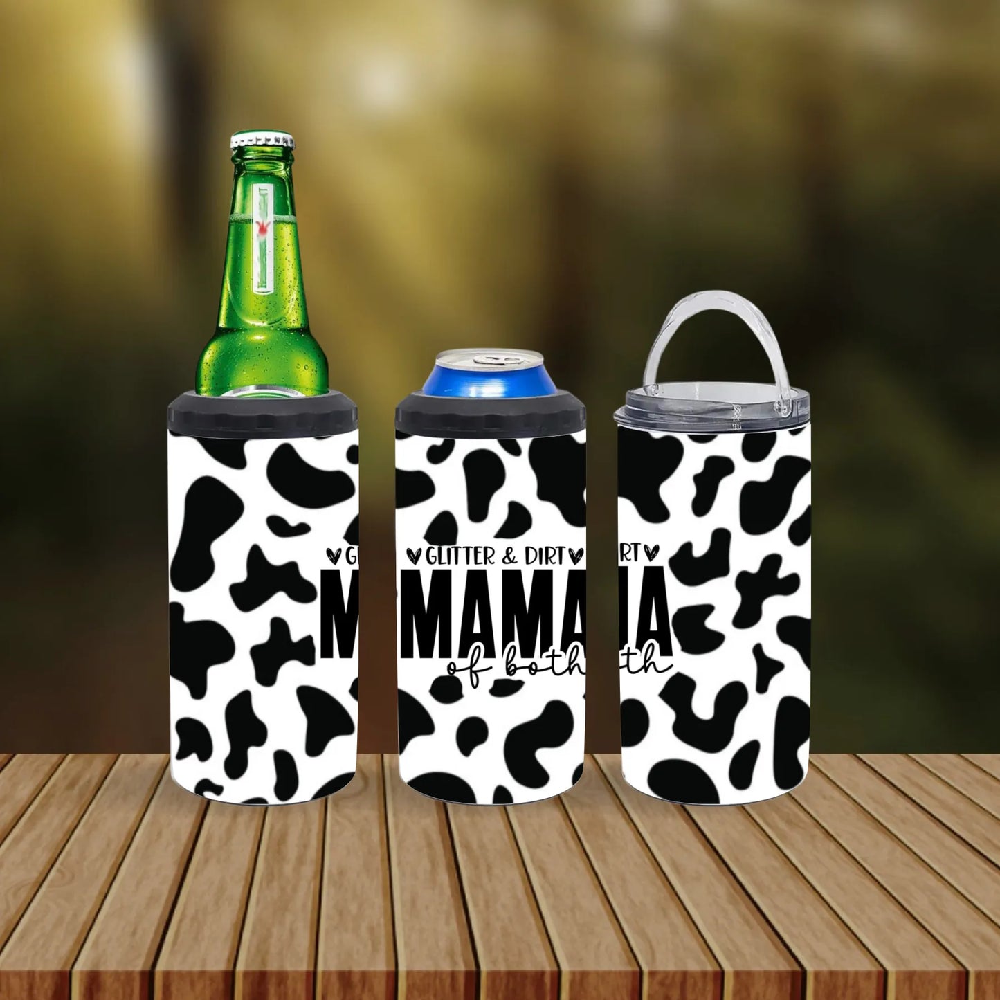 CUSTOMIZABLE GLITTER AND DIRT MOM OF BOTH HOT AND COLD TUMBLER - Crazy Kat Design Co