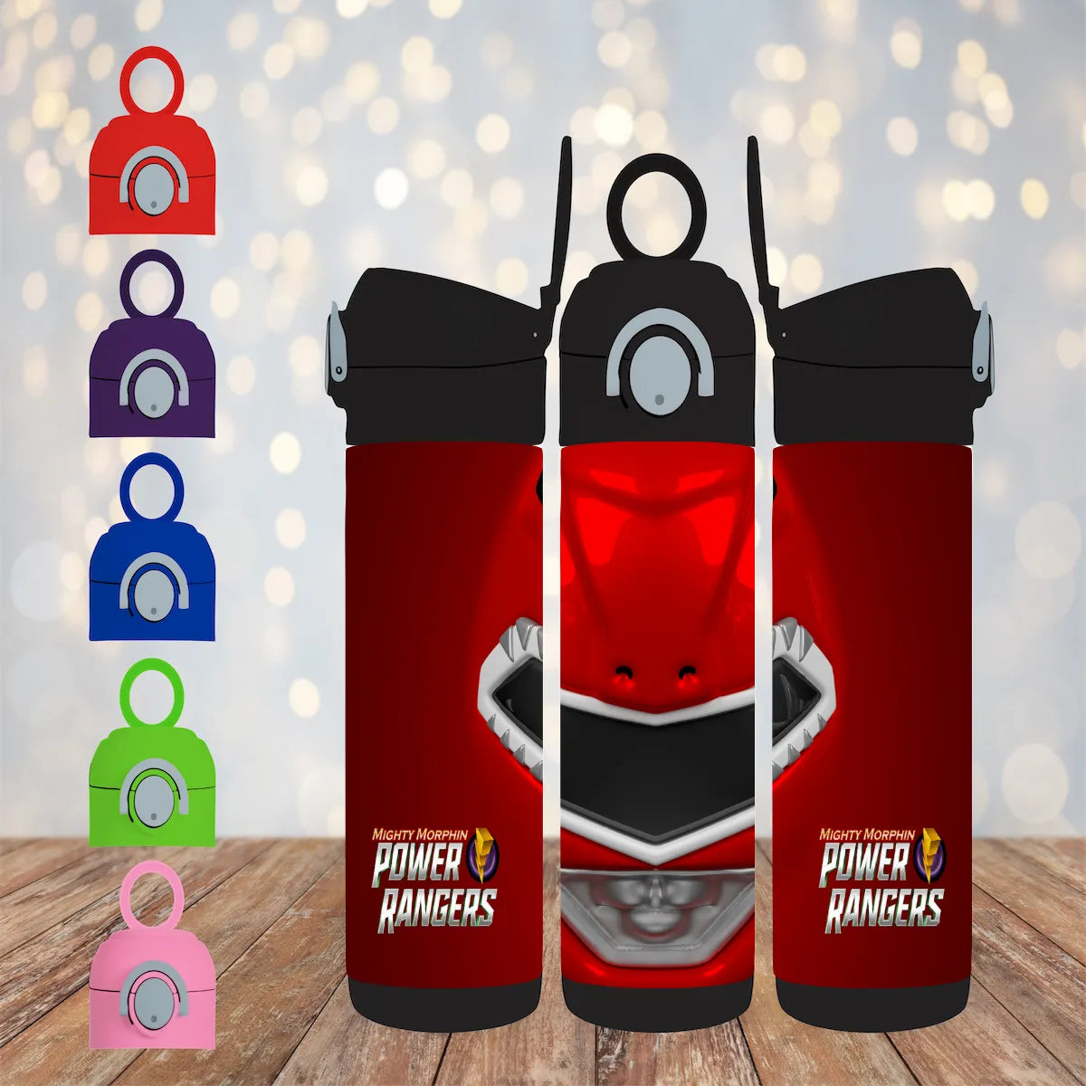CUSTOMIZABLE RED POWER RANGERS HOT AND COLD TUMBLER - Crazy Kat Design Co