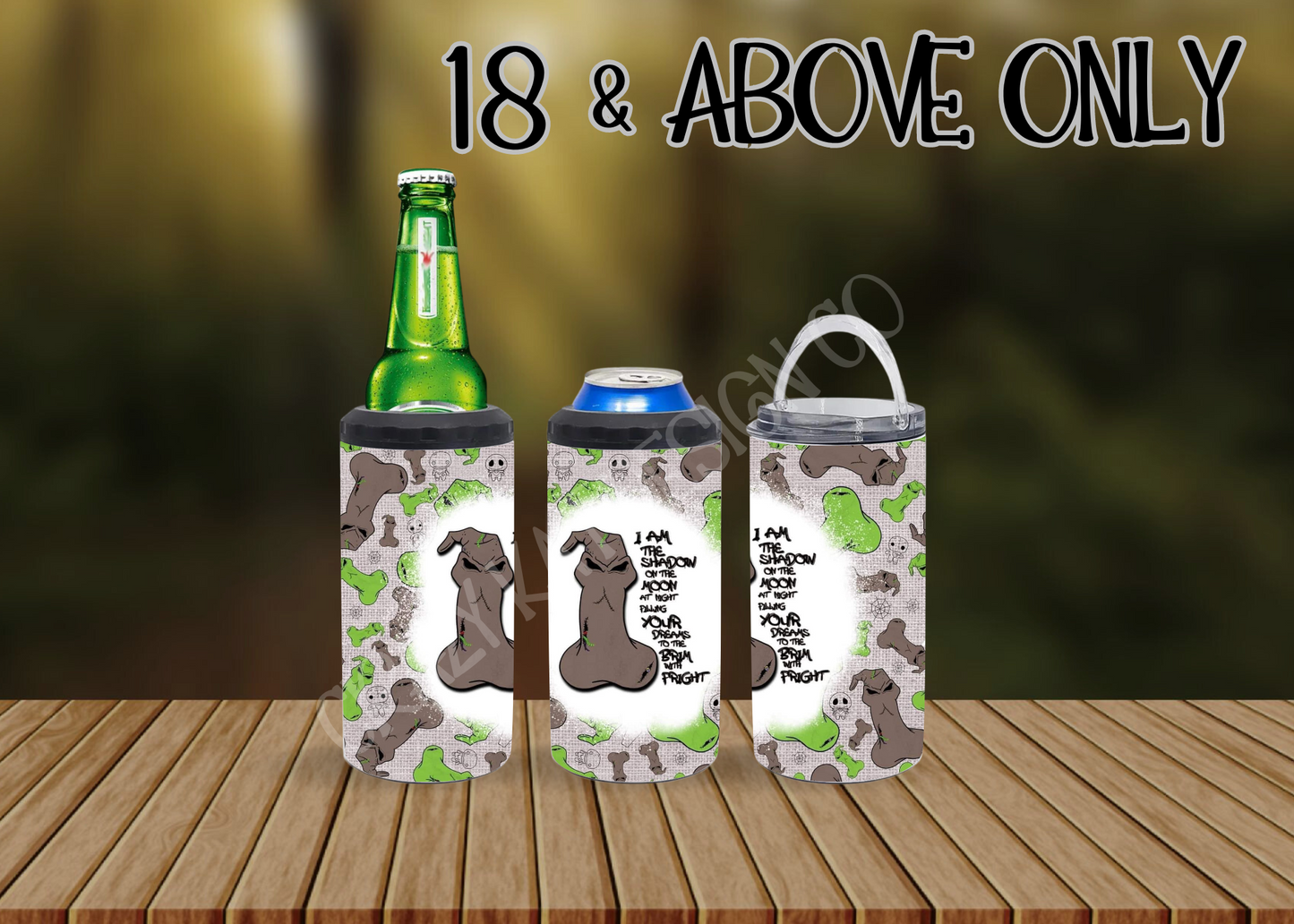 18+ ONLY CUSTOMIZABLE BROWN OOGIE BOOGIE D*CK HOT AND COLD TUMBLERS