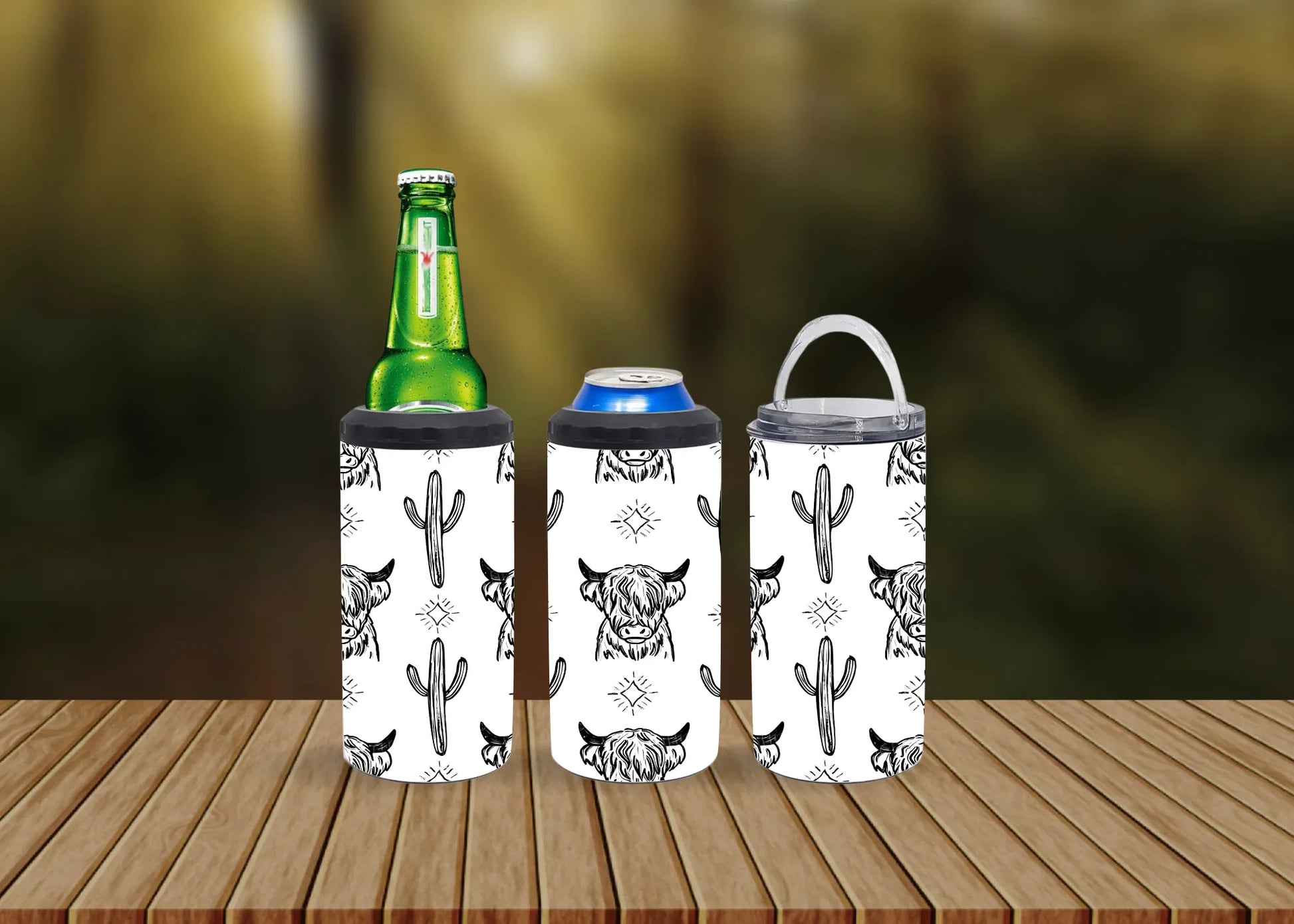 CUSTOMIZABLE HEIFER CACTUS HOT AND COLD TUMBLERS - Crazy Kat Design Co