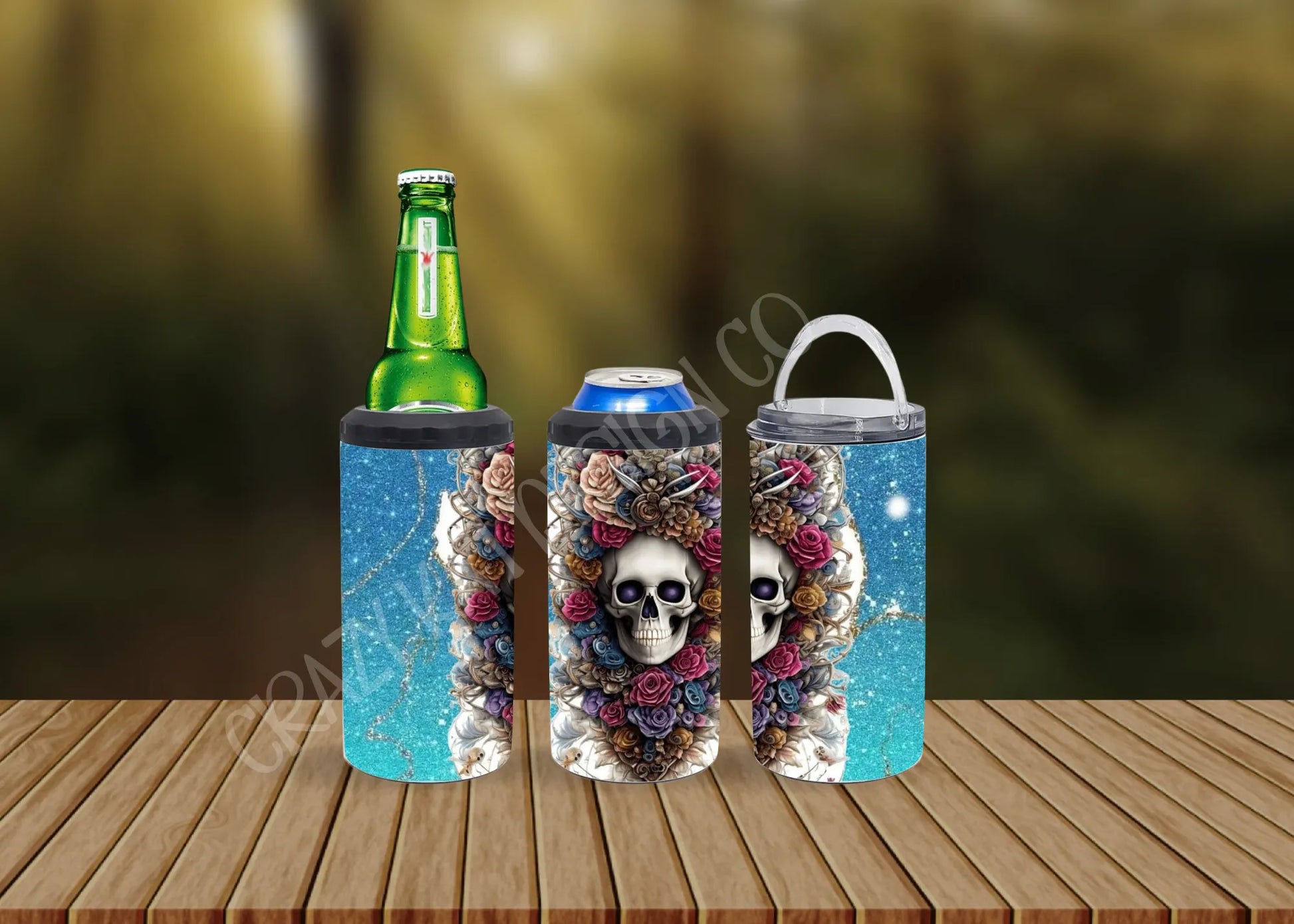 CUSTOMIZABLE SKULL HOT AND COLD TUMBLERS - Crazy Kat Design Co