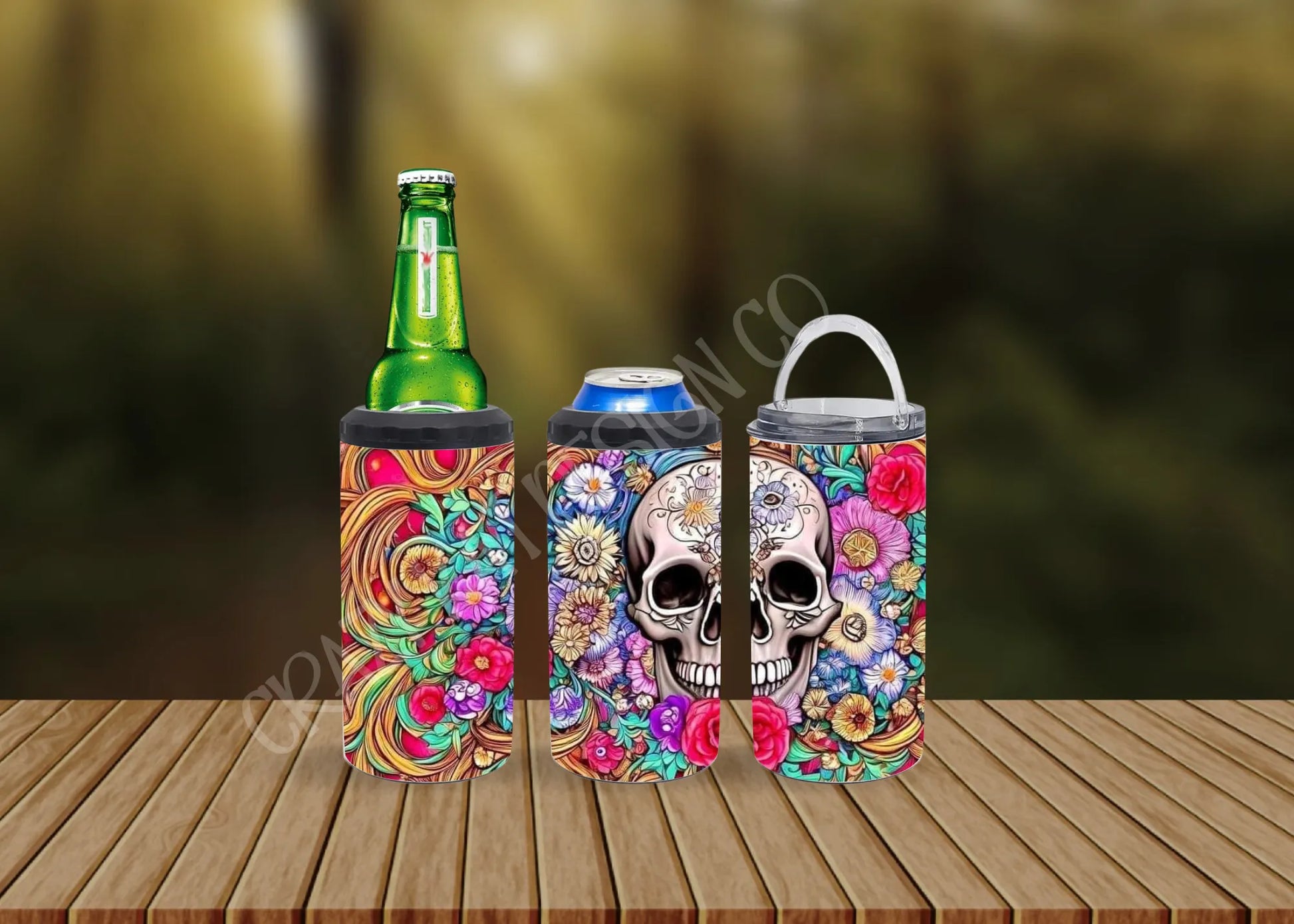 CUSTOMIZABLE SKULL HOT AND COLD TUMBLERS - Crazy Kat Design Co