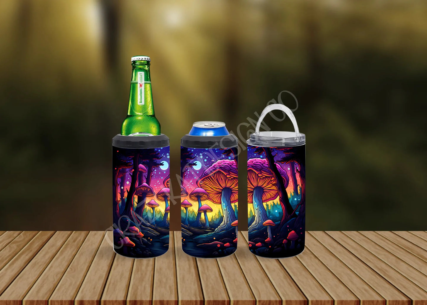 CUSTOMIZABLE MUSHROOM FORREST HOT AND COLD TUMBLERS - Crazy Kat Design Co