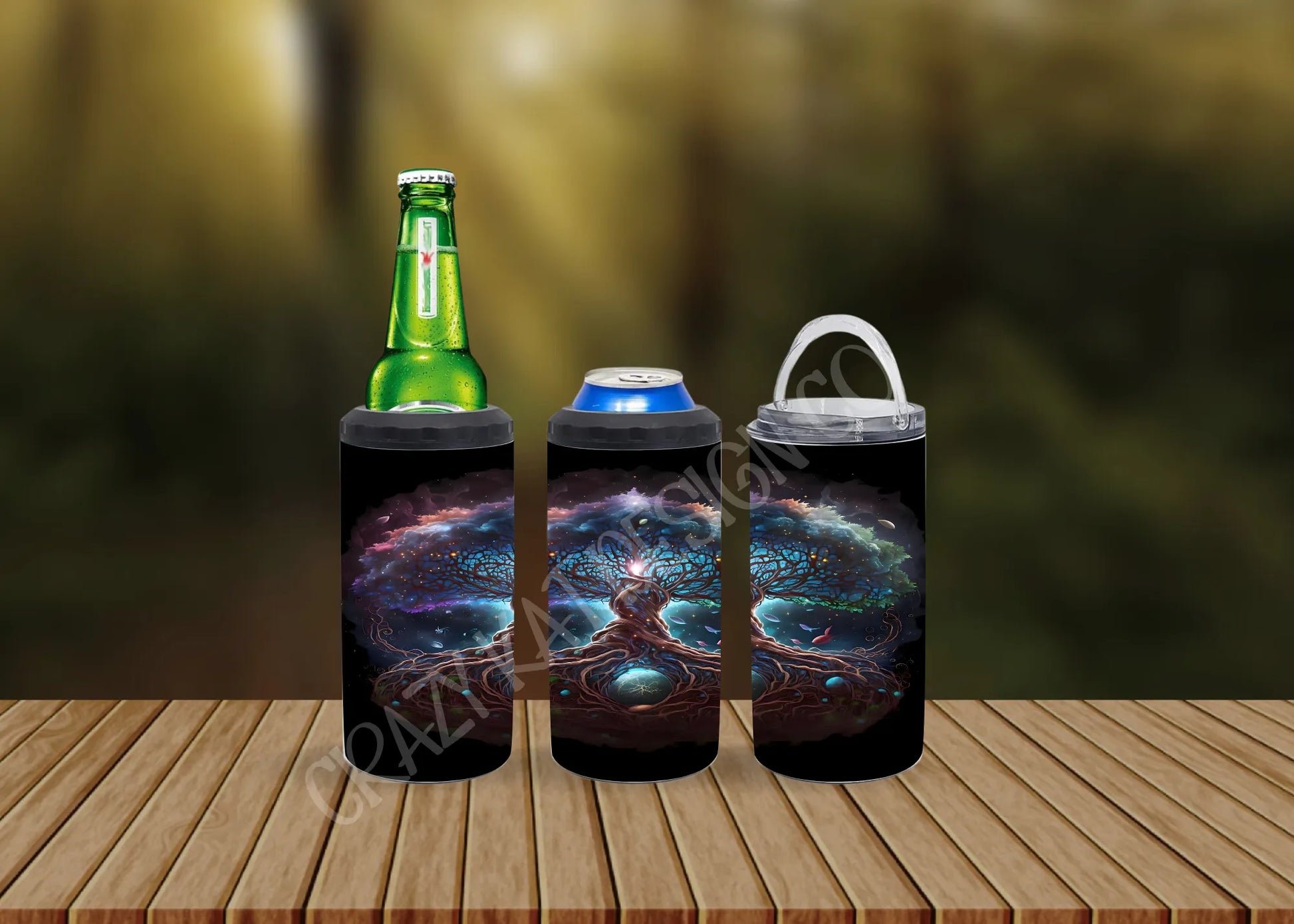 CUSTOMIZABLE GLOWING TREE OF LIFE HOT AND COLD TUMBLERS - Crazy Kat Design Co