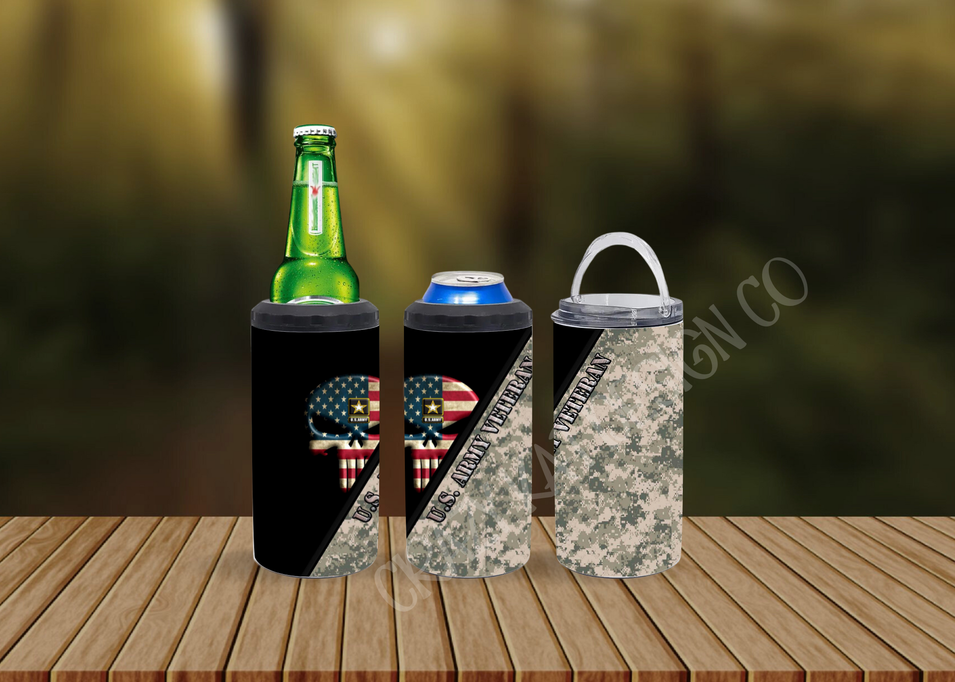 CUSTOMIZABLE US ARMY VETERAN HOT AND COLD TUMBLERS - Crazy Kat Design Co