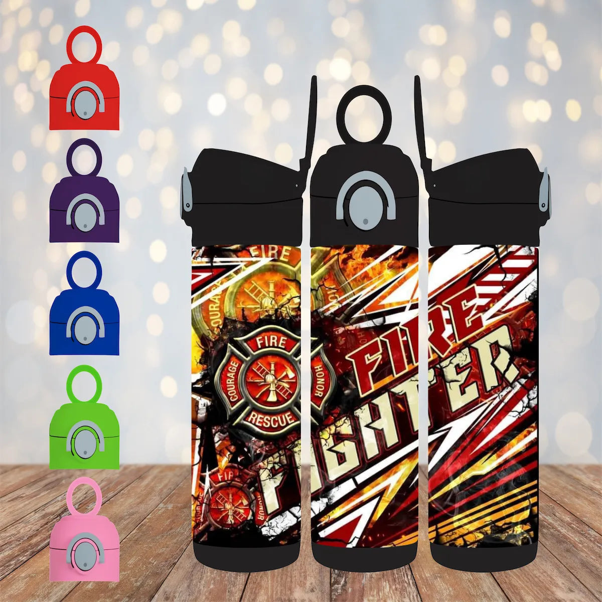 CUSTOMIZABLE FIREFIGHTER HOT AND COLD TUMBLER - Crazy Kat Design Co