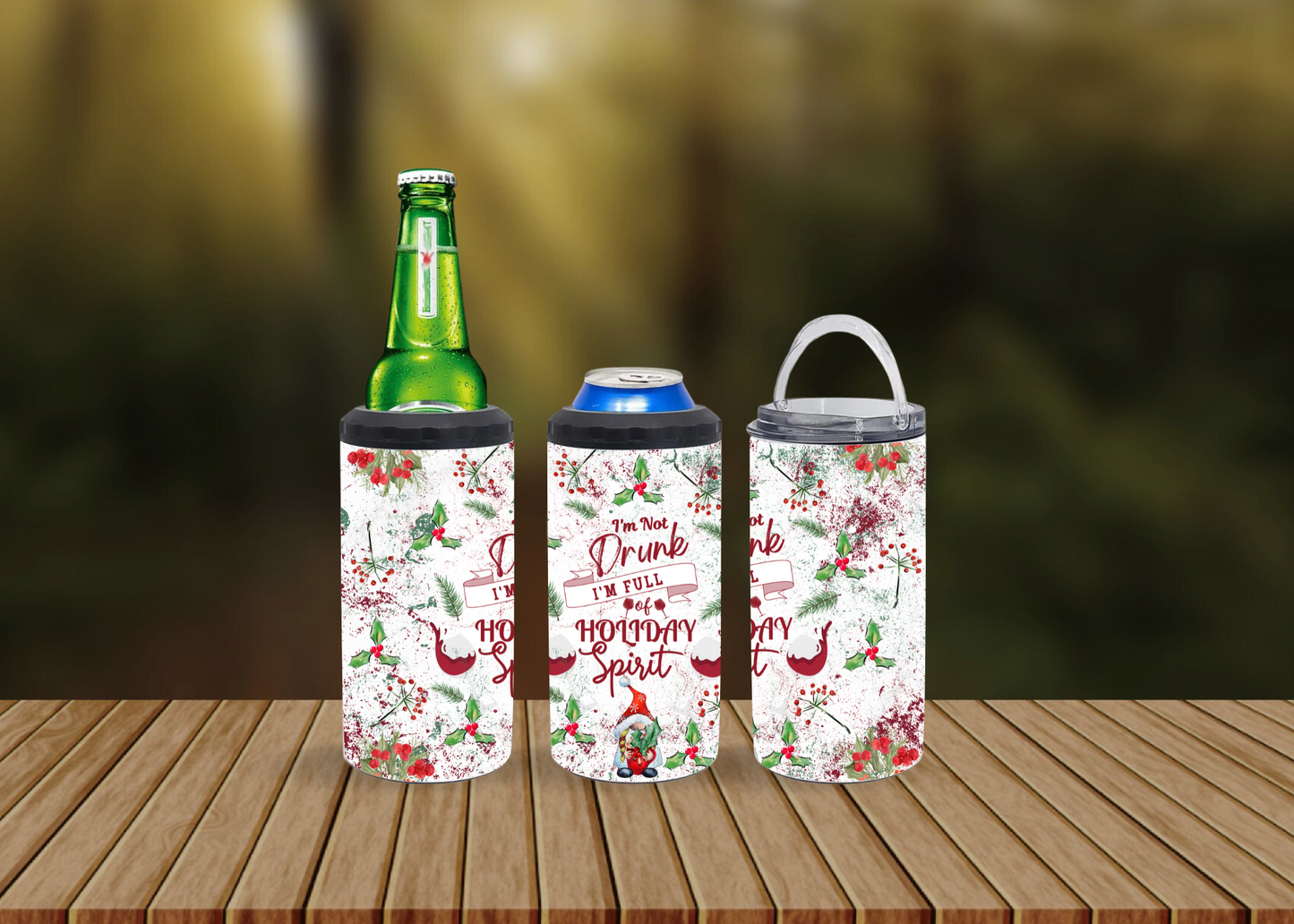 CUSTOMIZABLE I'M NOT DRUNK I'M FILLED WITH THE HOLIDAY SPIRIT HOT AND COLD TUMBLERS