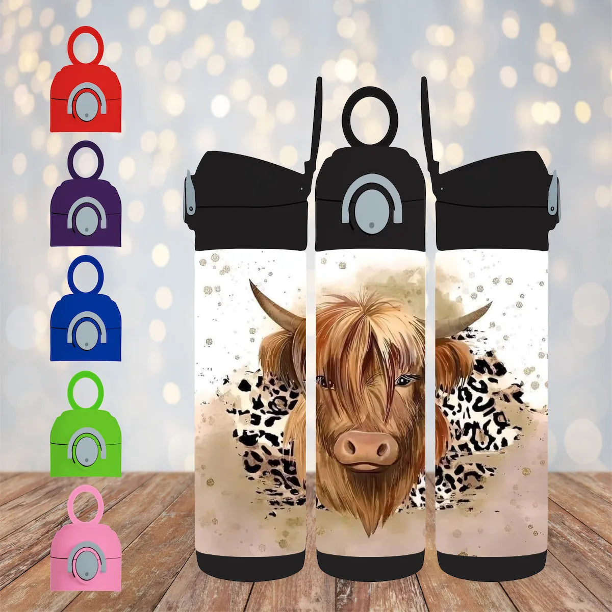 CUSTOMIZABLE HIGHLAND COW HOT AND COLD TUMBLER - Crazy Kat Design Co