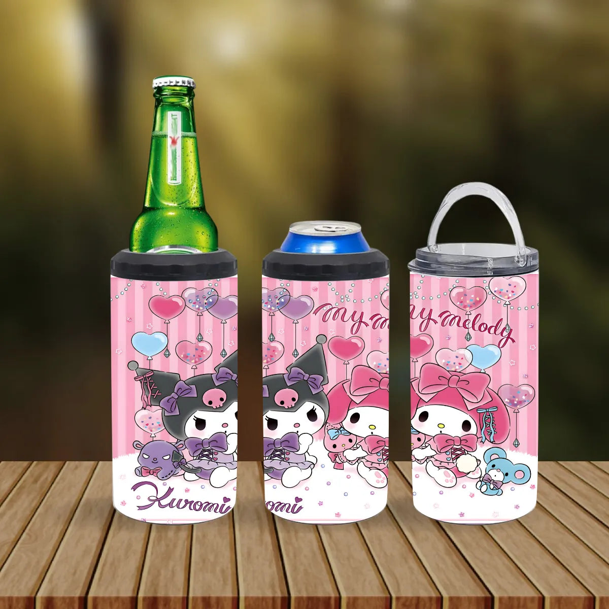 CUSTOMIZABLE KUROMI AND MY MELODY HOT AND COLD TUMBLER - Crazy Kat Design Co