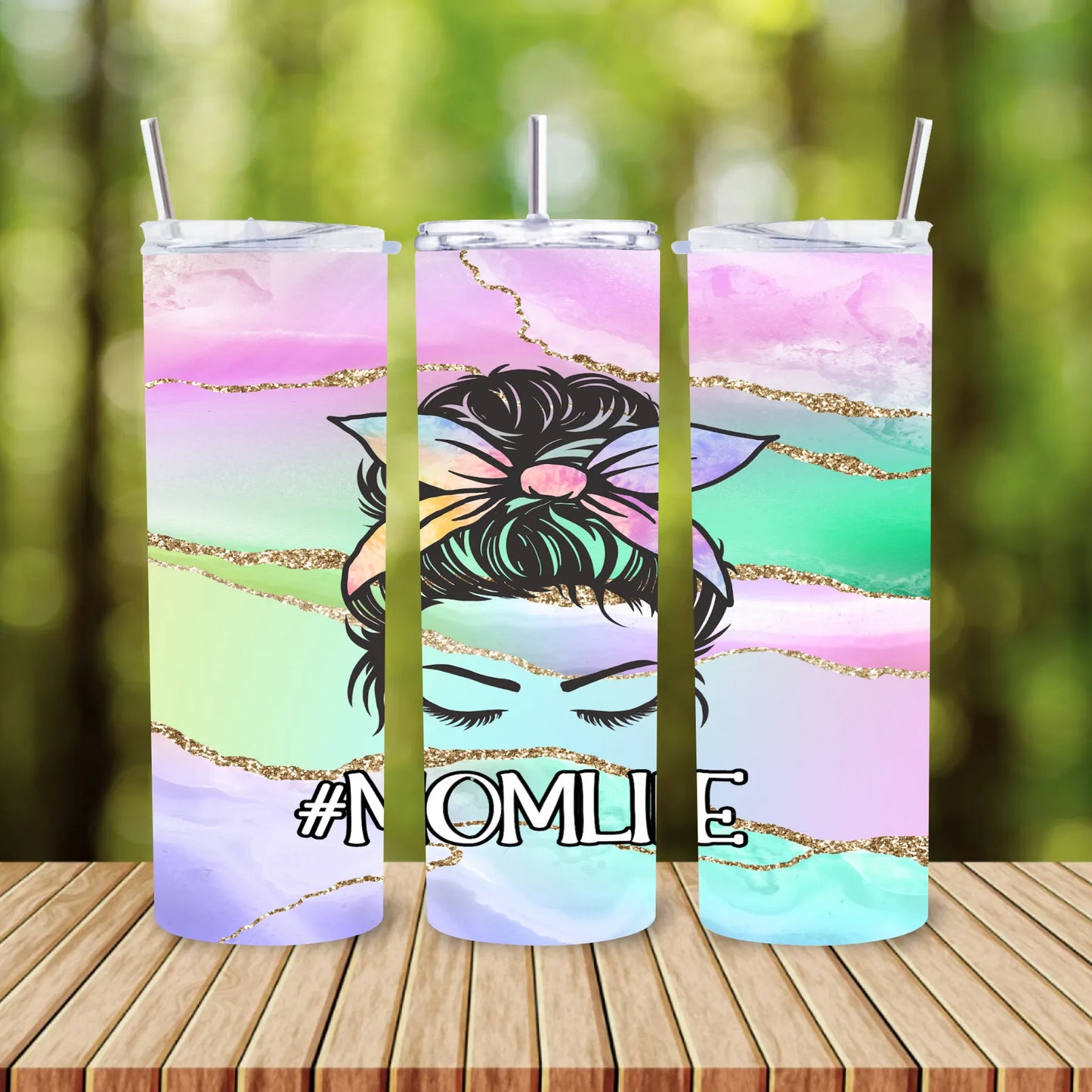 CUSTOMIZABLE MOM LIFE HOT AND COLD TUMBLER - Crazy Kat Design Co