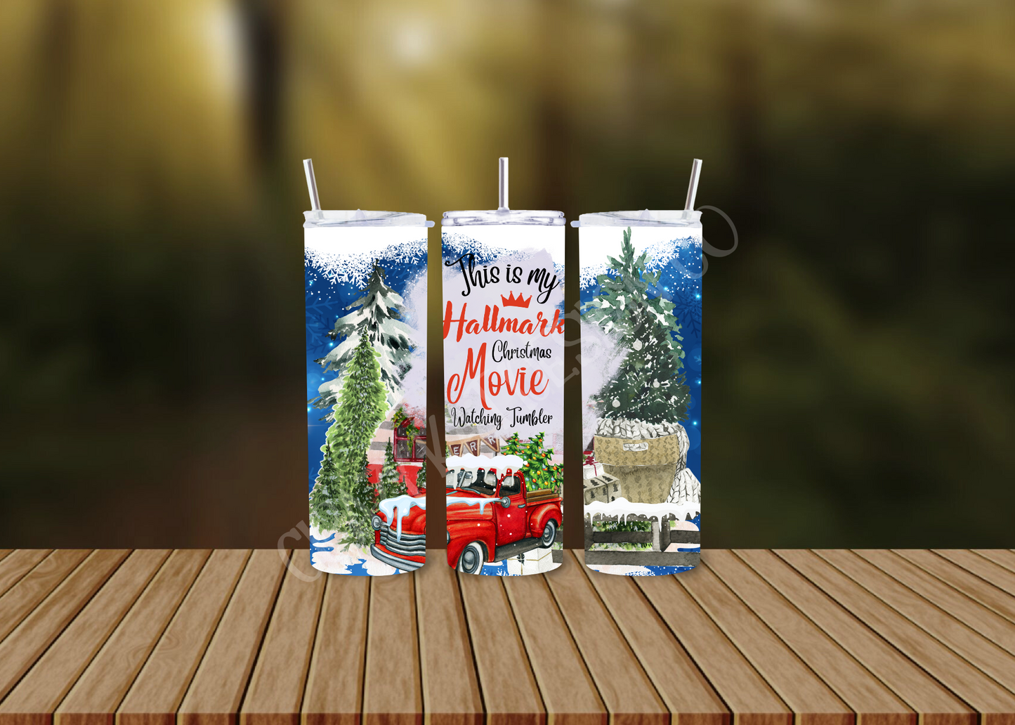CUSTOMIZABLE THIS IS MY HALLMARK MOVIE WATCHING TUMBLER HOT AND COLD TUMBLERS