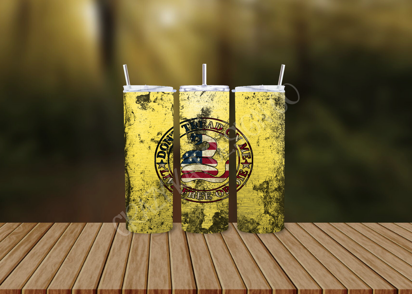 CUSTOMIZABLE 2ND AMENDMENT FLAG SNAKE HOT AND COLD TUMBLERS