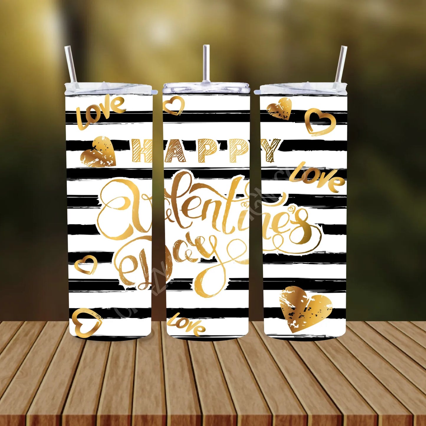 CUSTOMIZABLE HAPPY VALENTINES DAY HOT AND COLD TUMBLERS - Crazy Kat Design Co