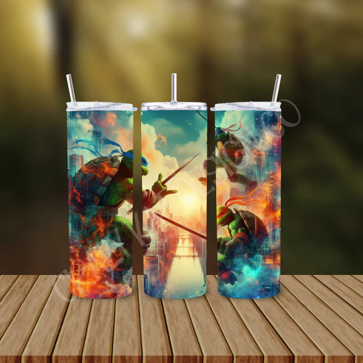 CUSTOMIZABLE NINJA TURTLES LIFE HOT AND COLD TUMBLER - Crazy Kat Design Co