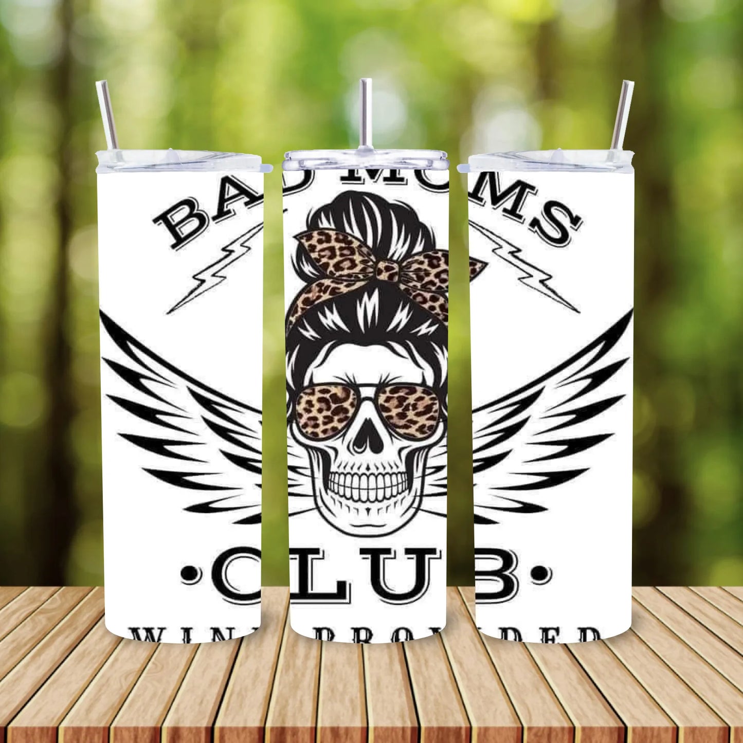 CUSTOMIZABLE BAD MOMS CLUB WINE PROVIDED HOT AND COLD TUMBLER - Crazy Kat Design Co