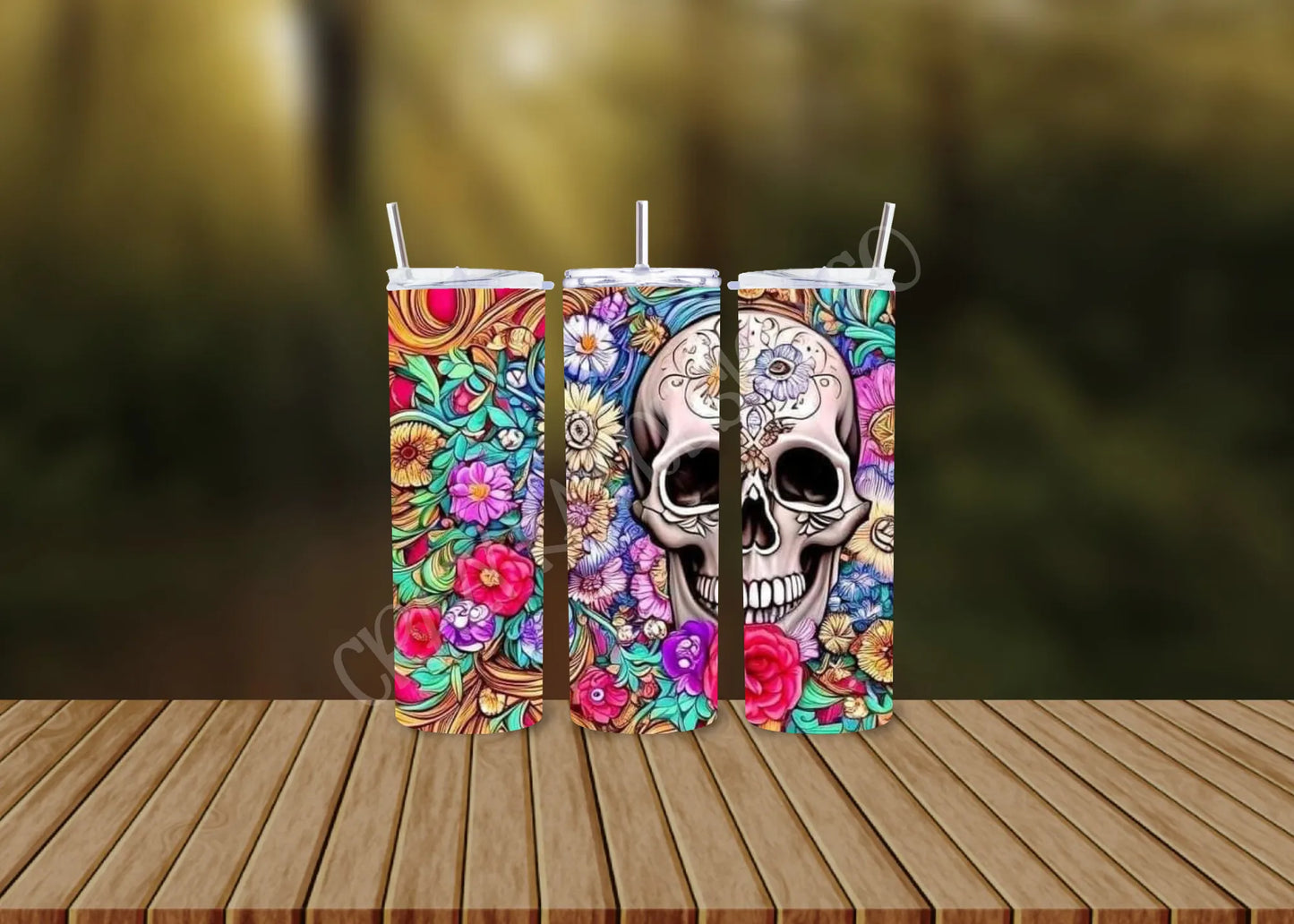 CUSTOMIZABLE SKULL HOT AND COLD TUMBLERS - Crazy Kat Design Co