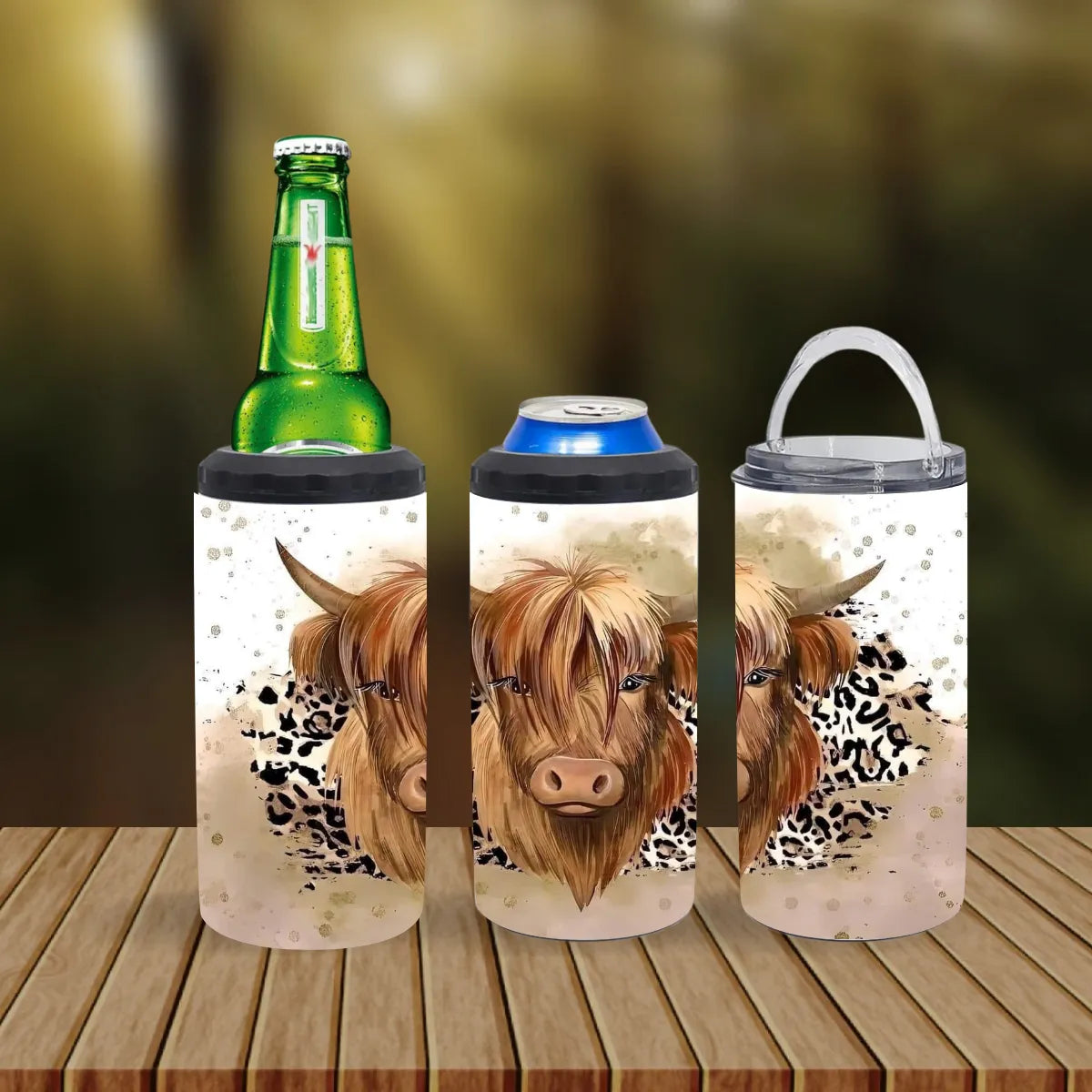 CUSTOMIZABLE HIGHLAND COW HOT AND COLD TUMBLER - Crazy Kat Design Co