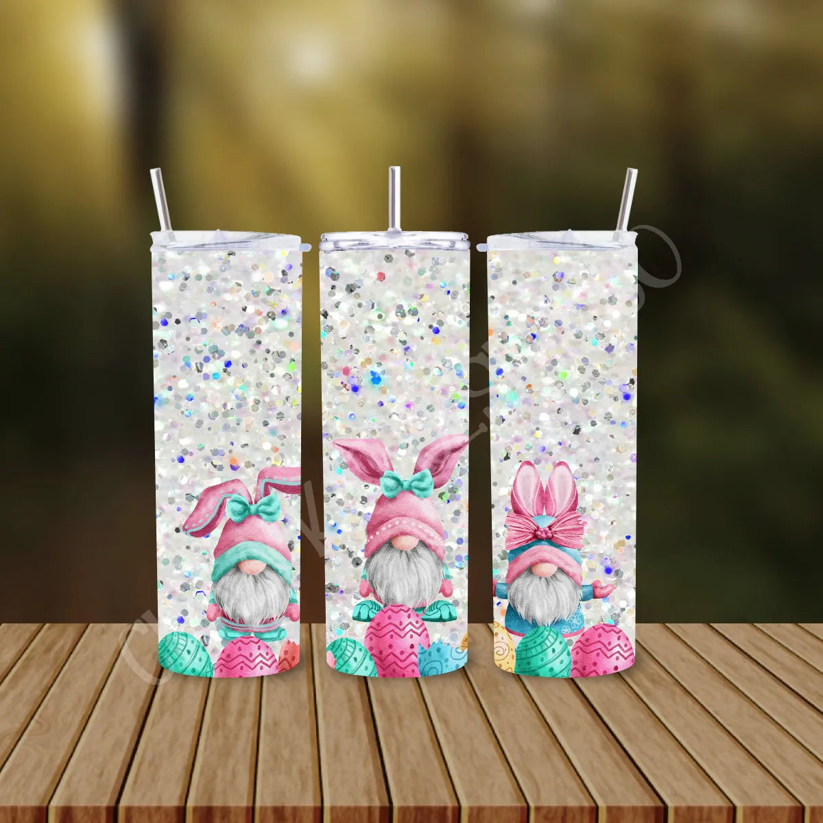 CUSTOMIZABLE EASTER GNOME HOT AND COLD TUMBLER - Crazy Kat Design Co