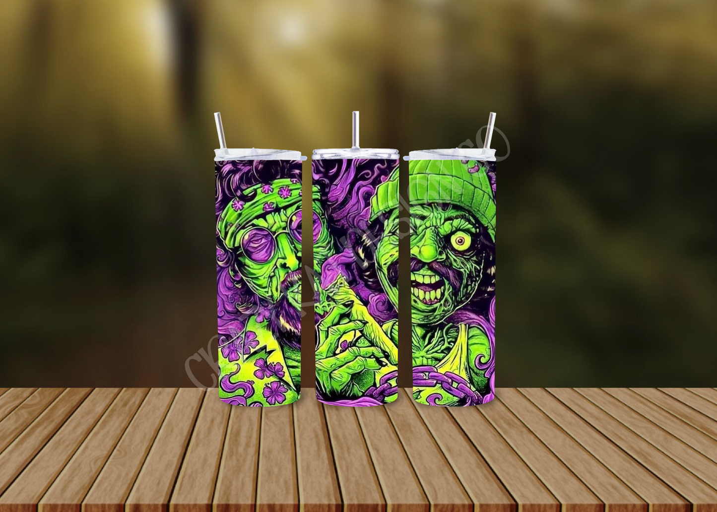 CUSTOMIZABLE ZOMBIE CHEECH AND CHONG HOT AND COLD TUMBLERS