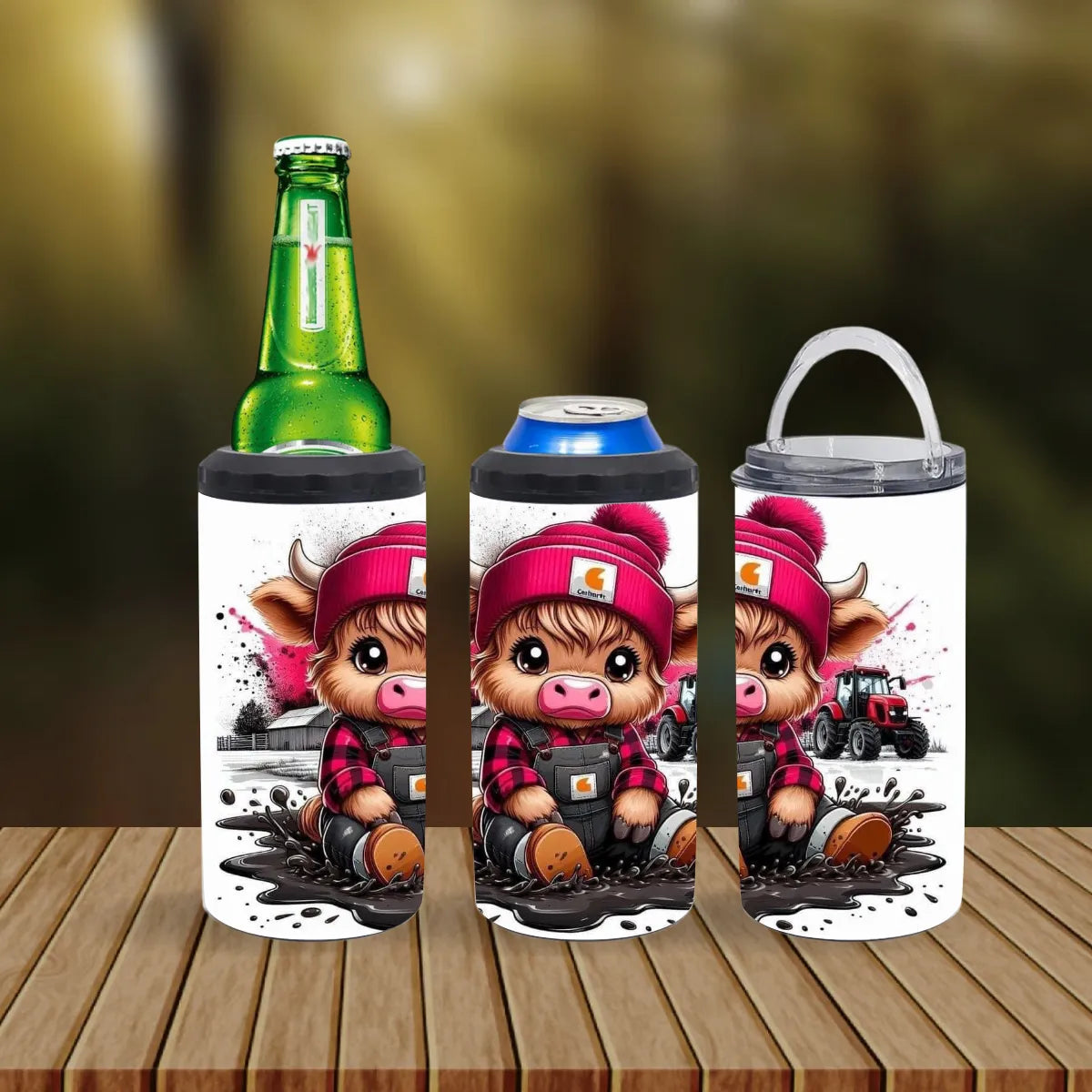 CUSTOMIZABLE CARHARTT HIGHLAND COW HOT AND COLD TUMBLER - Crazy Kat Design Co