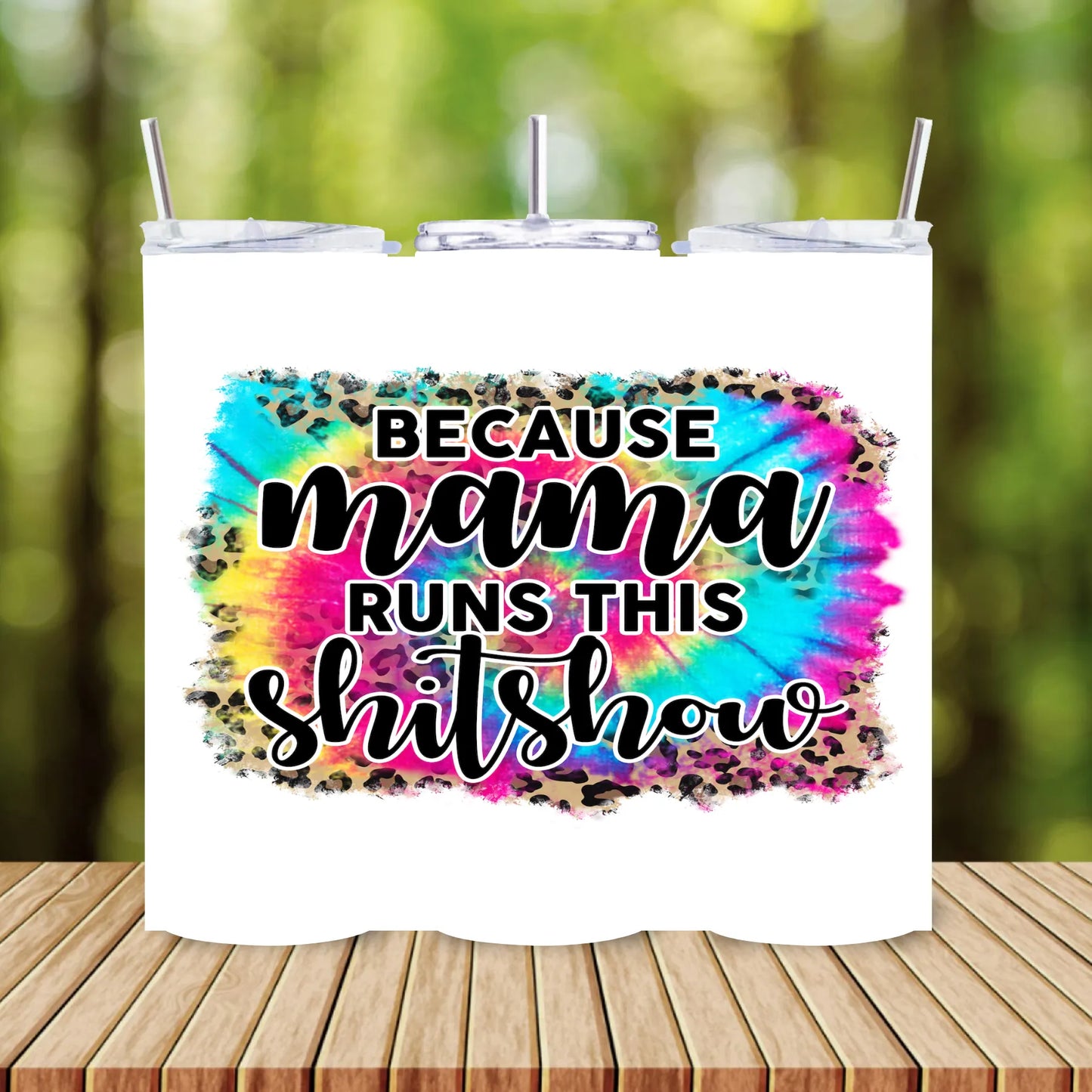 CUSTOMIZABLE BECAUSE MAMA RUNS THIS SHIT SHOW HOT AND COLD TUMBLER - Crazy Kat Design Co