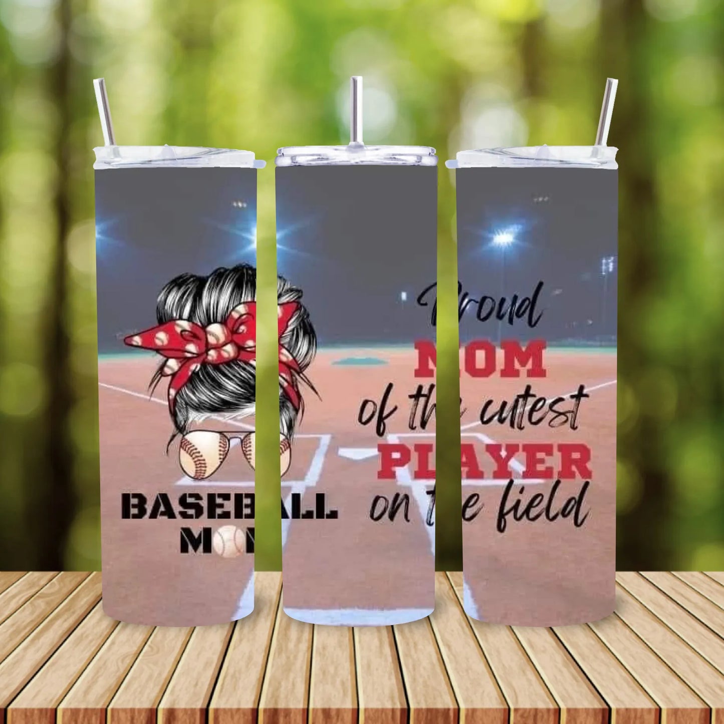 CUSTOMIZABLE BASEBALL MOM LIFE HOT AND COLD TUMBLER - Crazy Kat Design Co