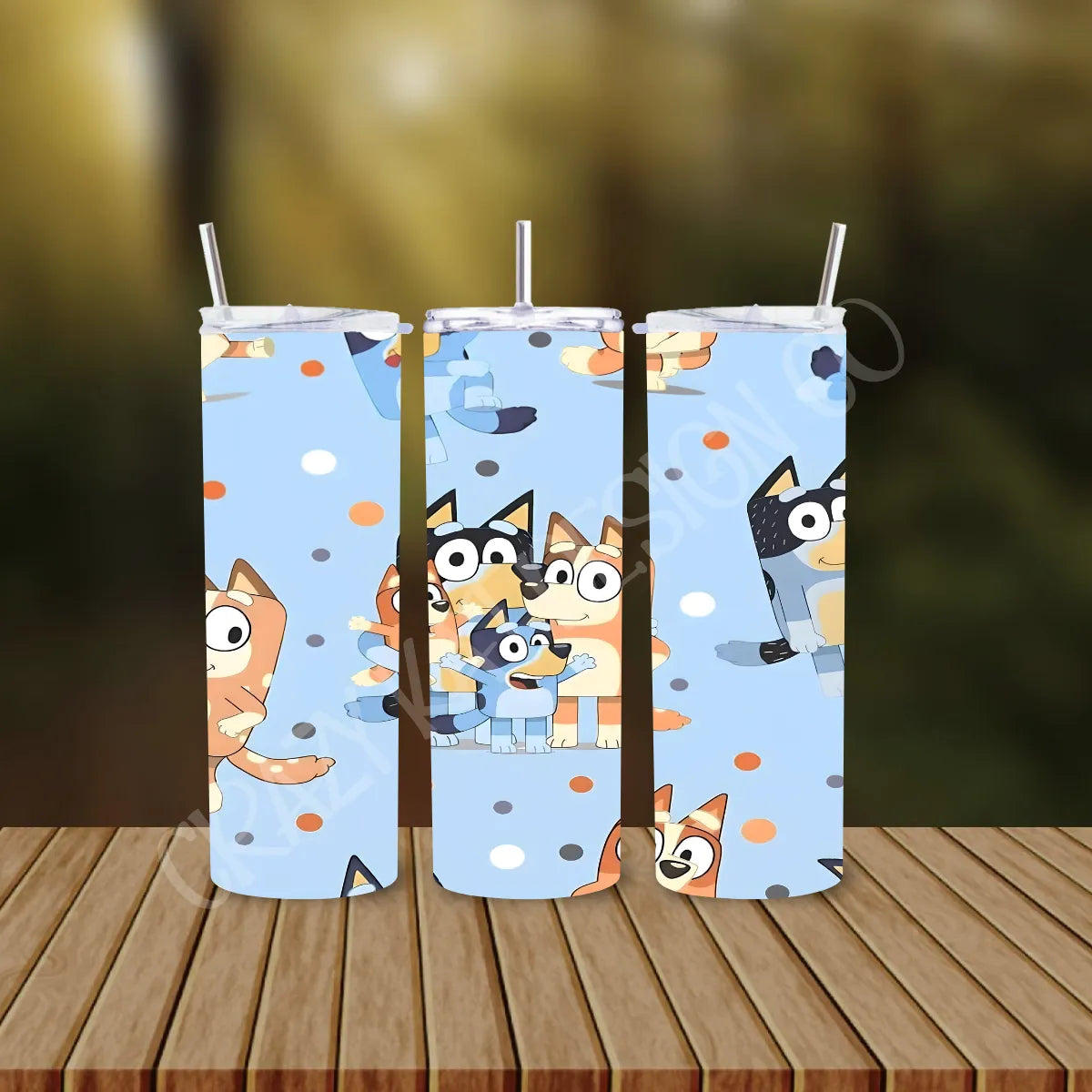 CUSTOMIZABLE BLUEY LIFE HOT AND COLD TUMBLER - Crazy Kat Design Co