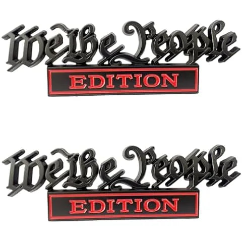 WE THE PEOPLE EDITION METAL CAR EMBLEM - Crazy Kat Design Co