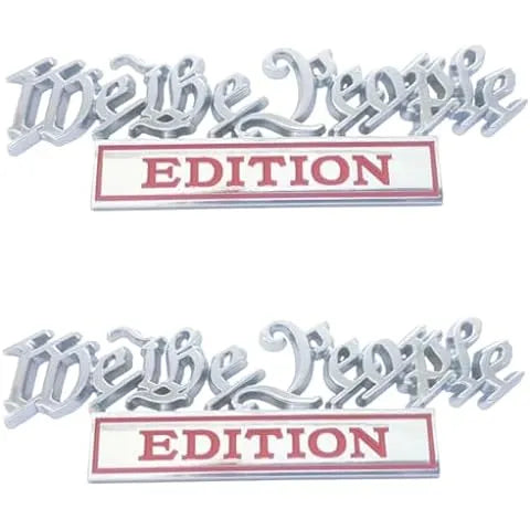 WE THE PEOPLE EDITION METAL CAR EMBLEM - Crazy Kat Design Co