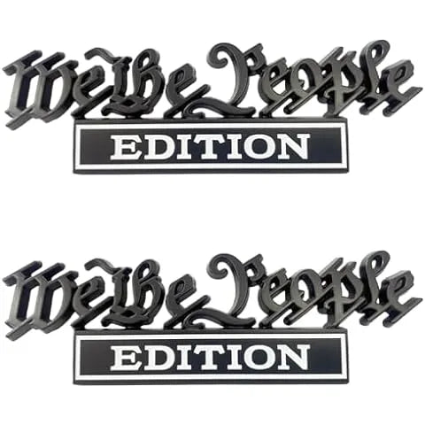 WE THE PEOPLE EDITION METAL CAR EMBLEM - Crazy Kat Design Co