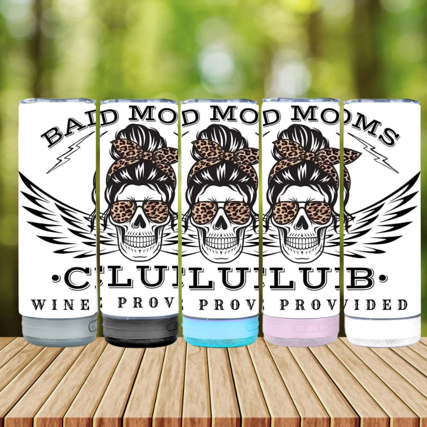 CUSTOMIZABLE BAD MOMS CLUB WINE PROVIDED HOT AND COLD TUMBLER - Crazy Kat Design Co