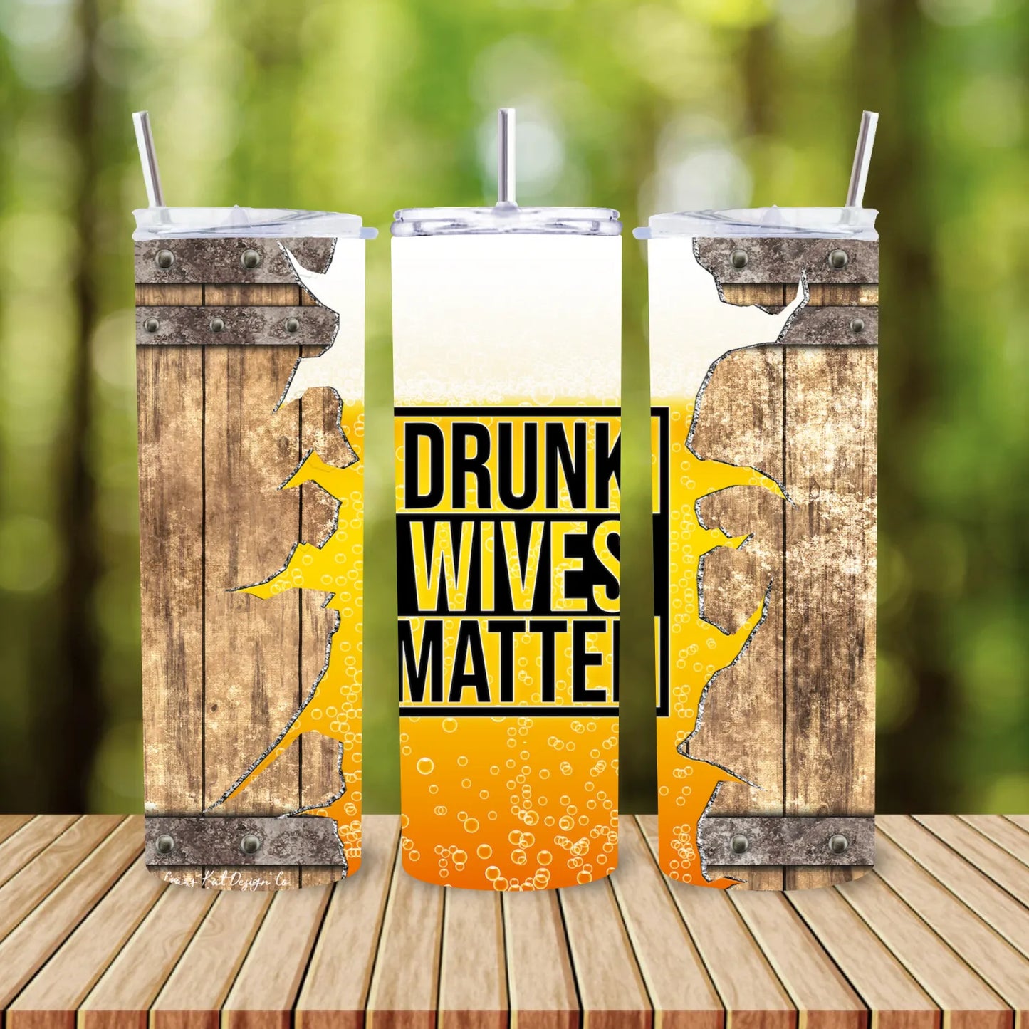 CUSTOMIZABLE DRUNK WIVES MATTER HOT AND COLD TUMBLER - Crazy Kat Design Co