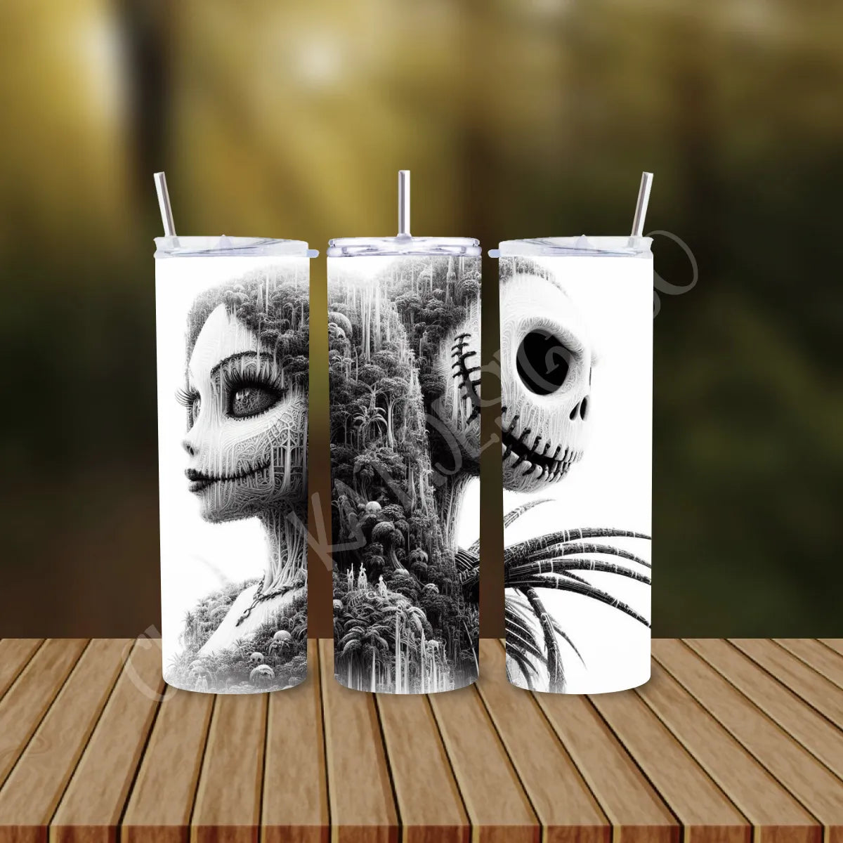 CUSTOMIZABLE NIGHTMARE BEFORE CHRISTMAS HOT AND COLD TUMBLER - Crazy Kat Design Co