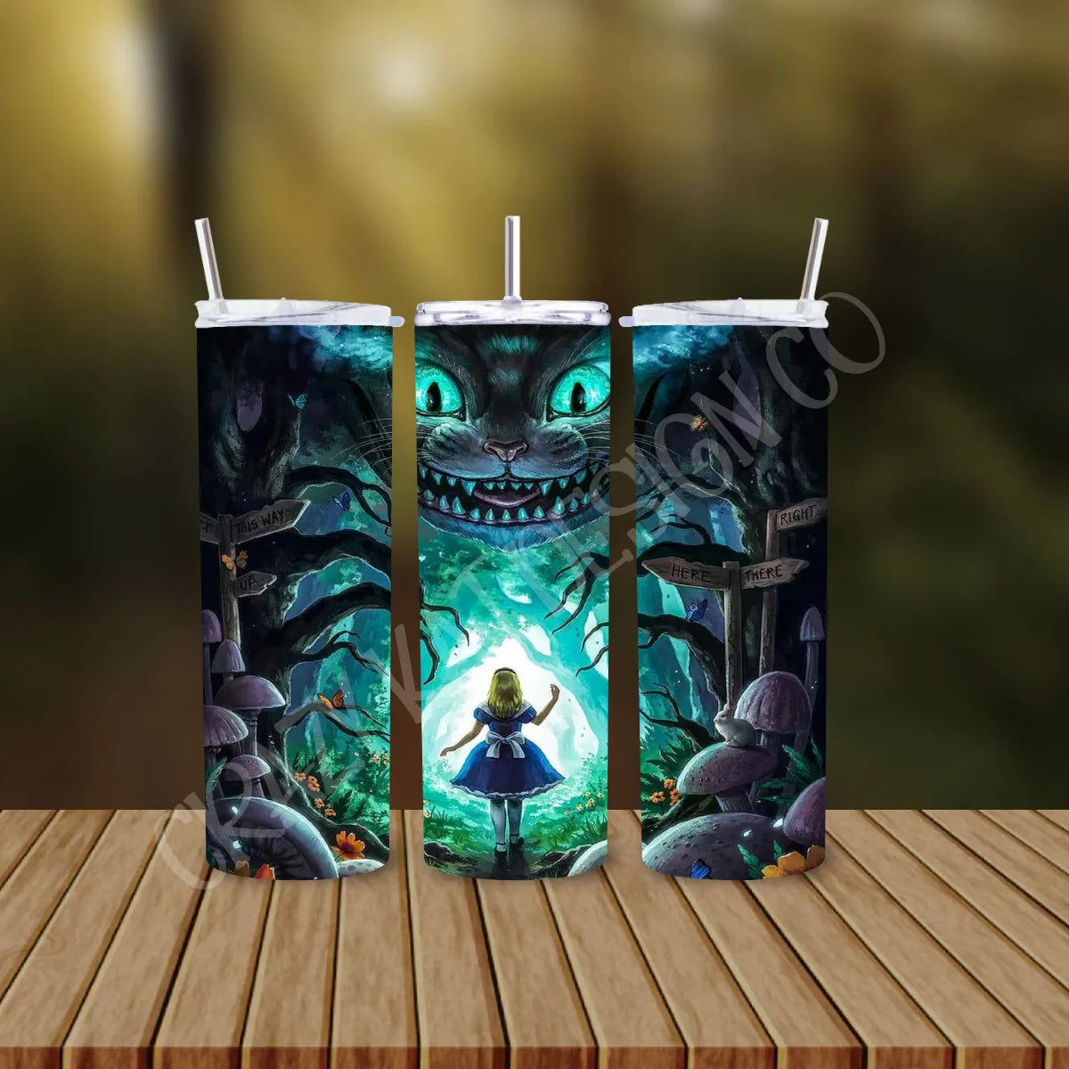 CUSTOMIZABLE ALICE IN WONDERLANDS HOT AND COLD TUMBLER - Crazy Kat Design Co