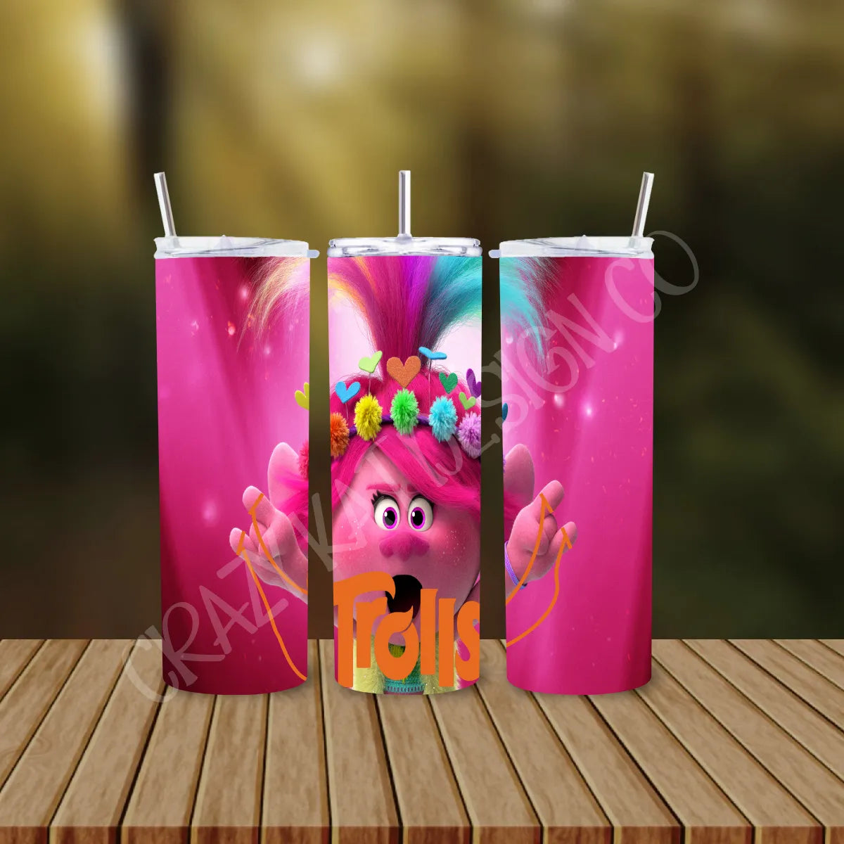 CUSTOMIZABLE TROLLS HOT AND COLD TUMBLER - Crazy Kat Design Co