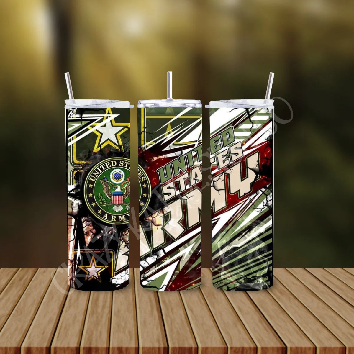 CUSTOMIZABLE UNITED STATES ARMY HOT AND COLD TUMBLER - Crazy Kat Design Co