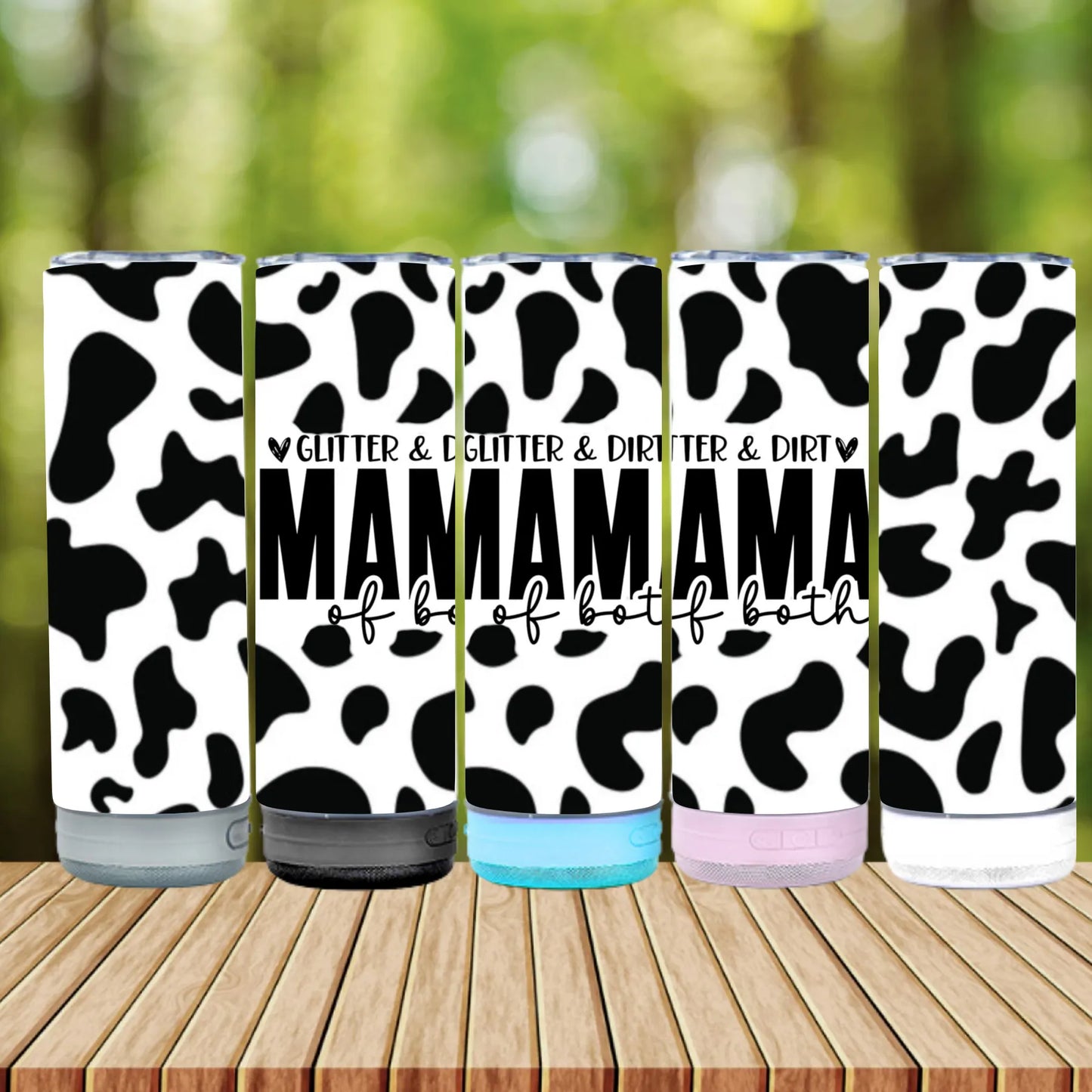 CUSTOMIZABLE GLITTER AND DIRT MOM OF BOTH HOT AND COLD TUMBLER - Crazy Kat Design Co